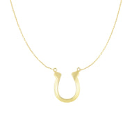 14K Gold Polished Horseshoe Necklace