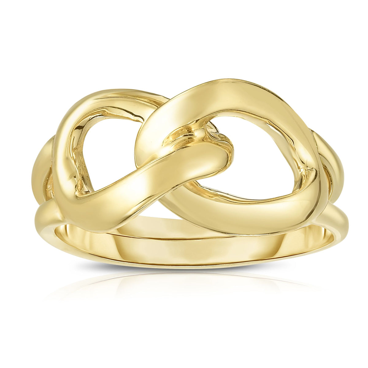 14K Gold Polished Interlocking Ring Kevin Jewelers