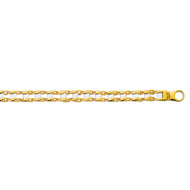 14K Gold Railroad Link Bracelet