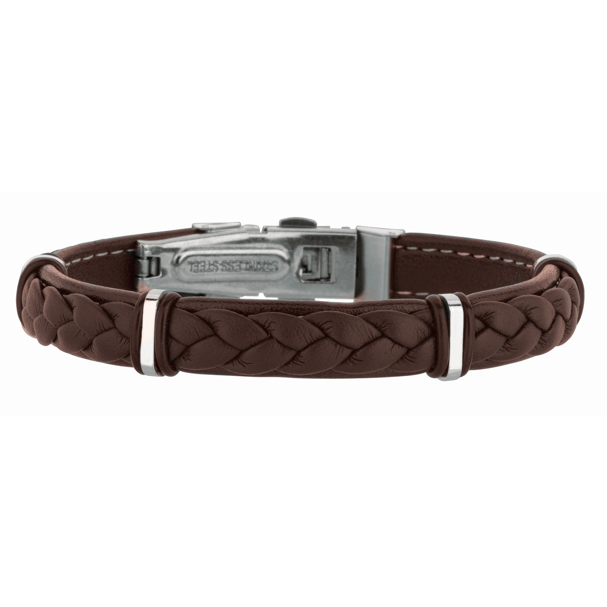 Stainless Steel Braided Brown Bracelet Kevin Jewelers