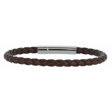 Stainless Steel Braided Brown Bracelet