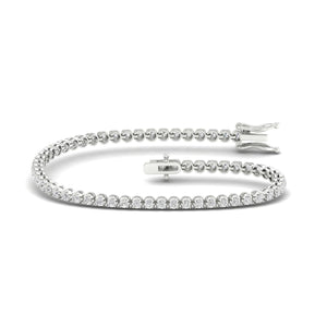 14K White Gold Round Lab Grown Diamond 2 CT Tennis Bracelet