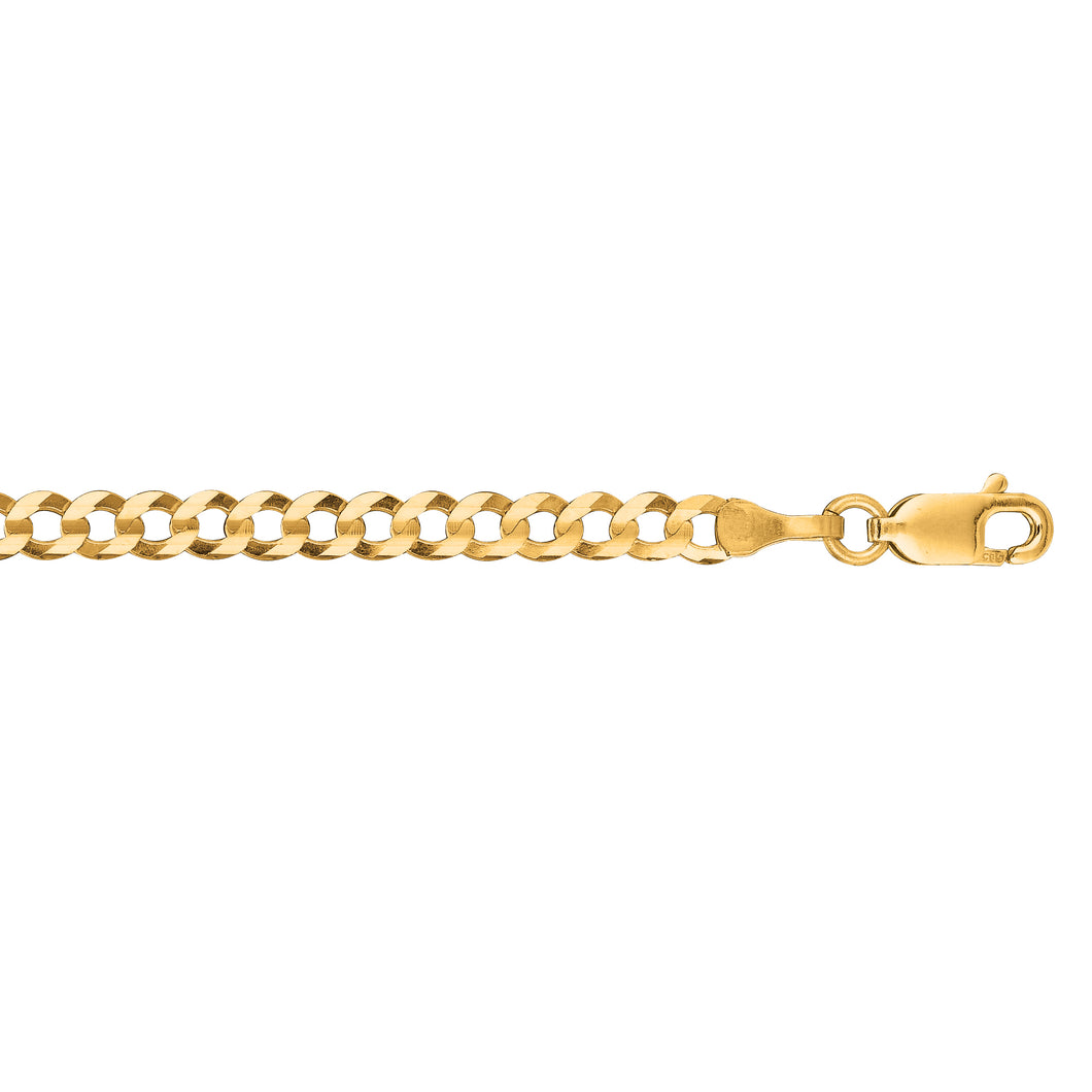 10K Gold 3.2mm Comfort Curb Chain