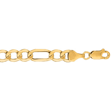 10K Gold 6.6mm Lite Figaro 24" Chain