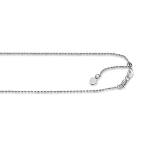 14K Gold 0.95mm Adjustable Rope Chain