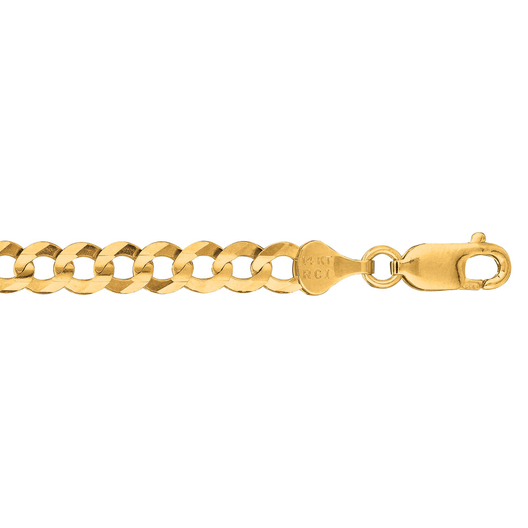 14K Gold 5.7mm Comfort Curb Chain