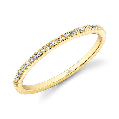 14K Yellow Gold Round Diamond 1/10CT Anniversary Ring