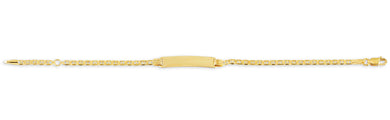 10K Yellow Gold Mariner Link ID Baby Bracelet