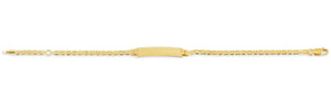10K Yellow Gold Mariner Link ID Baby Bracelet