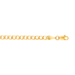14K Gold 4.4mm Lite Curb Chain