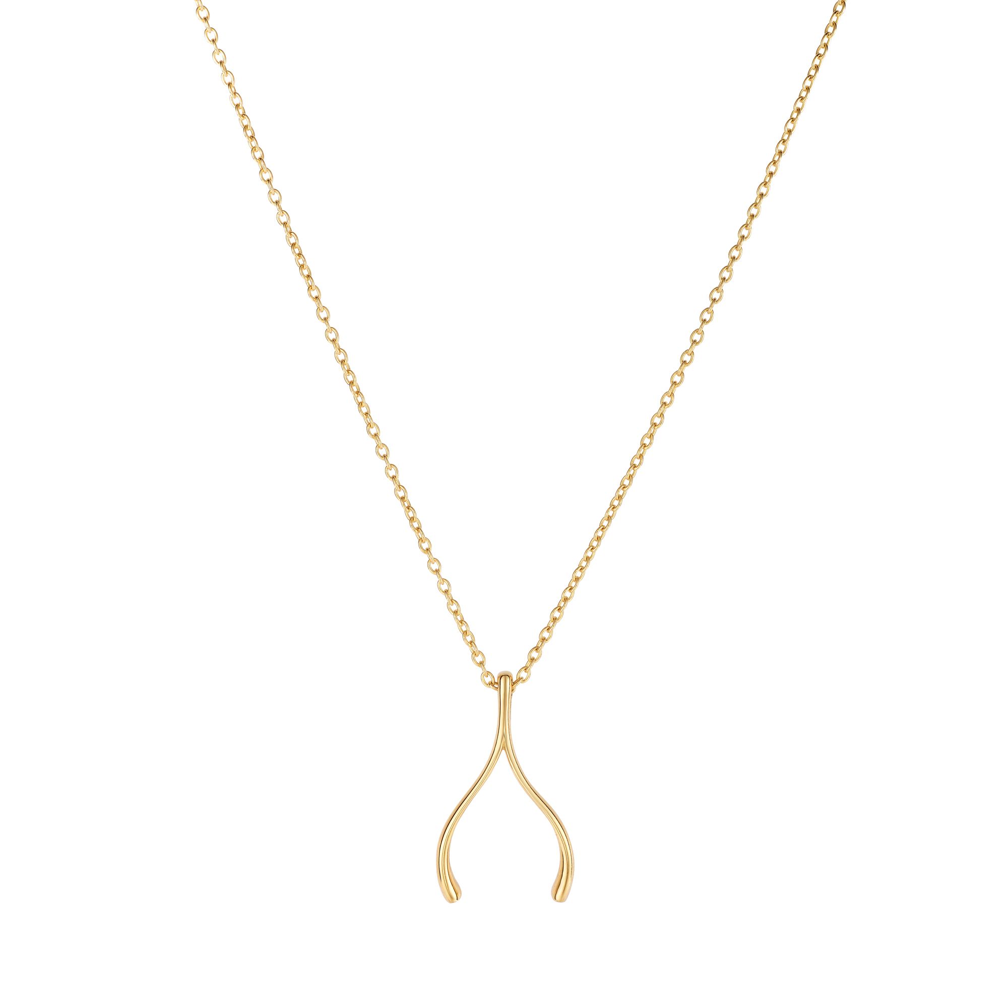 Gold Wishbone Necklace – RG