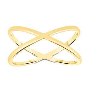 14K Gold Crisscross Ring