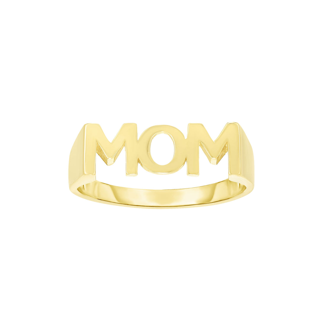 14K Gold "Mom" Ring