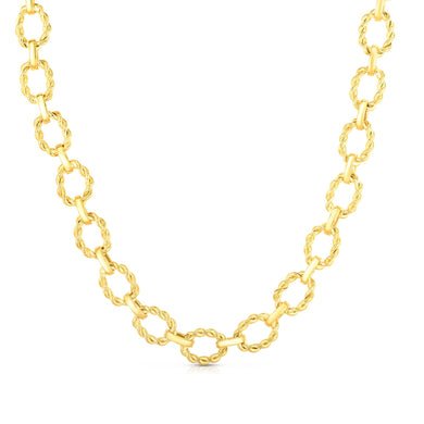 14K Gold Polished Twisted Link Chain