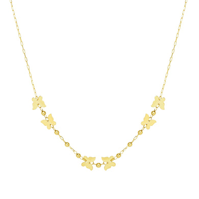 14K Gold Butterfly Necklace
