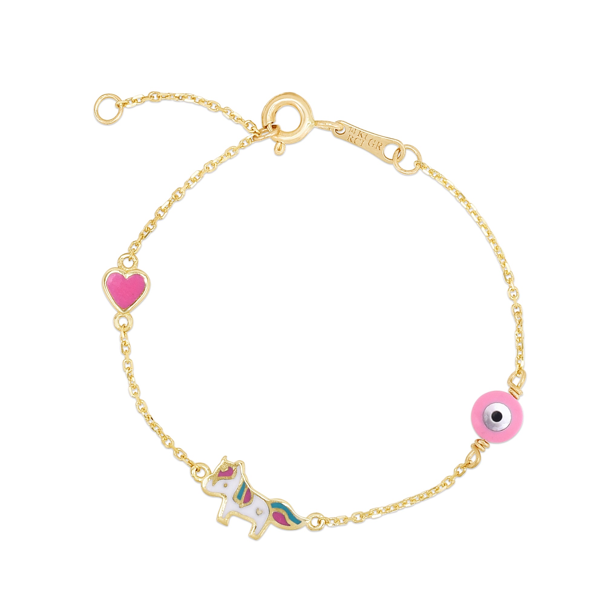 14K Gold Enamel Unicorn Bracelet – Kevin Jewelers