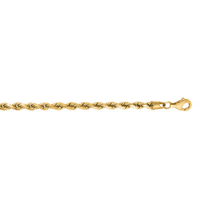 14K Gold 4mm Diamond Cut Royal Rope Chain