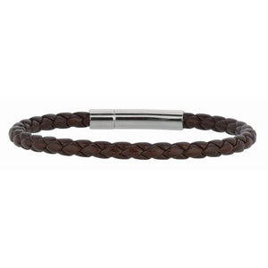 Stainless Steel Braided Brown Bracelet