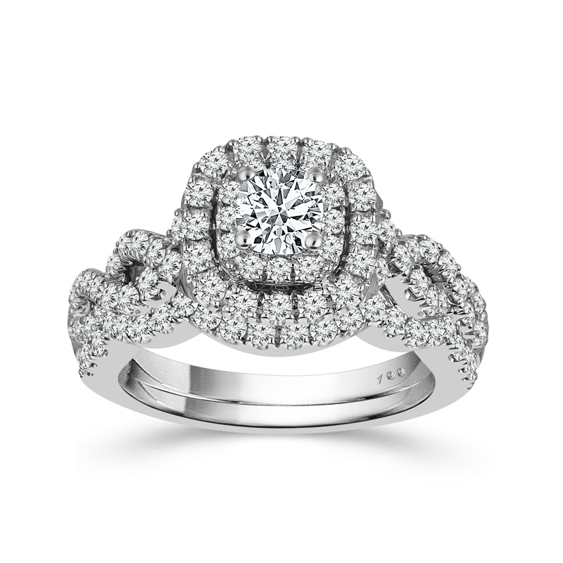 Round and princess cut diamond clearance ring